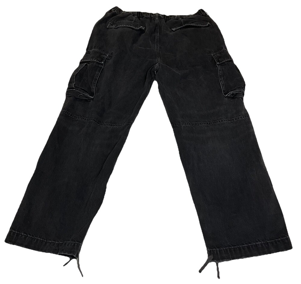American Eagle Baggy Jogger Cargo Pants Women's L Long Stretch Utility 6-Pocket